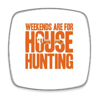 House Sell Real Estate Real Estate Sale Geschen - Square fridge magnet - white - Front
