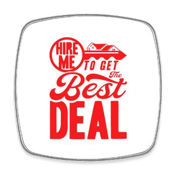 House Sell Real Estate Sale Property Geschen - Square fridge magnet - white - Front