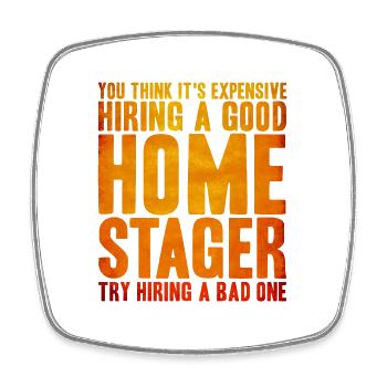 Interior Designer House Presentation Home Furnishings - Square fridge magnet - white - Front