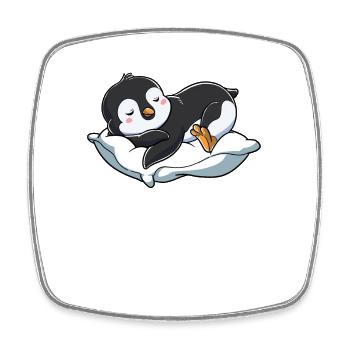 Offizielles Schlafshirt Pinguin - Viereckiger Kühlschrankmagnet - Weiß - Vorne