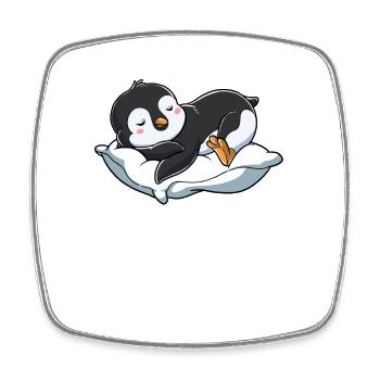 Lieblings Schlafshirt Pinguin - Viereckiger Kühlschrankmagnet - Weiß - Vorne
