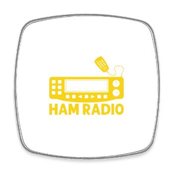 When All Else Fails Ham Radio Works Operator Amat - Viereckiger Kühlschrankmagnet - Weiß - Vorne