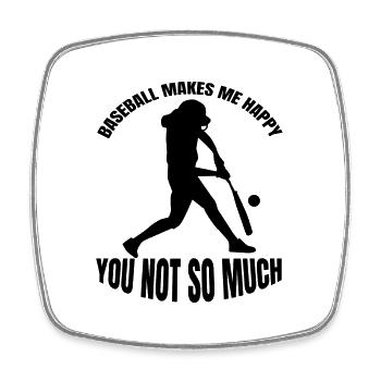 Baseball Baseball Lovers Baseball Game Gift - Square fridge magnet - white - Front