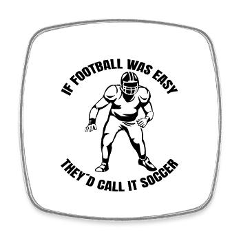 American Football Fan Football Coach - Square fridge magnet - white - Front