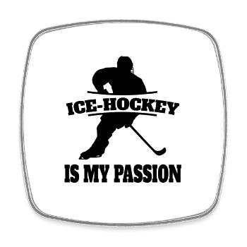 Eishockeymannschaft Wintersport Eishockeyteam - Viereckiger Kühlschrankmagnet - Weiß - Vorne