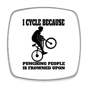 Mountain Bike Bike Cycling Bike Tour - Square fridge magnet - white - Front