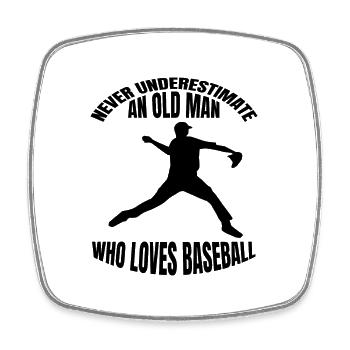 Cadeau de baseball Jeu de baseball Amateurs de baseball - Magnet carré - blanc - Devant