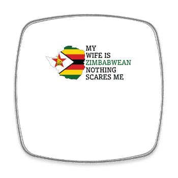 Rien ne me fait peur femme zimbabwéenne - Magnet carré - blanc - Devant