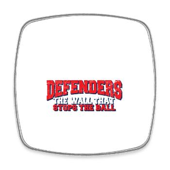 Funny Soccer Quote Goalie Defenders The Wall Stops - Viereckiger Kühlschrankmagnet - Weiß - Vorne