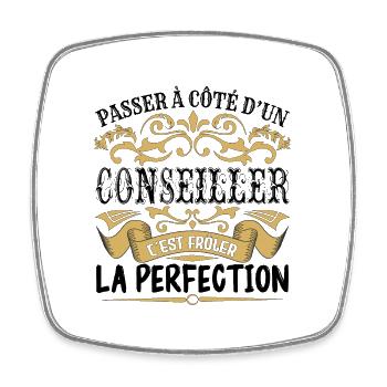 Conseiller | le Meilleur cadeau Conseiller - Magnet carré - blanc - Devant