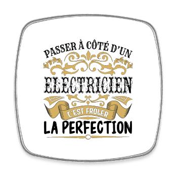 Electricien | le Meilleur cadeau Electricien - Magnet carré - blanc - Devant