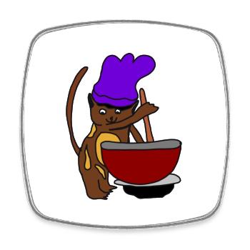 Cat Making Biscuits Meme Cat Making Biscuits - Square fridge magnet - white - Front