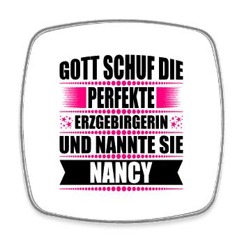 Erzgebirge Frau Namen Sachsen Nancy - Viereckiger Kühlschrankmagnet - Weiß - Vorne