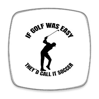 Golf Golfschläger Golfspielerin Spruch Golfball - Viereckiger Kühlschrankmagnet - Weiß - Vorne