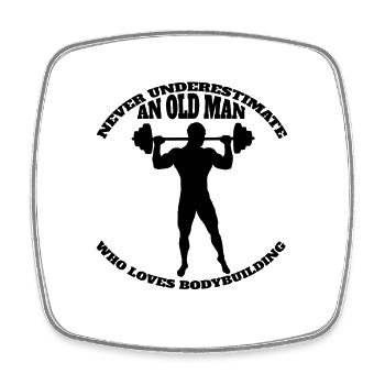 Fitness Athlète Musculation Musculation Bodybuilder - Magnet carré - blanc - Devant