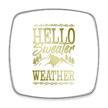 Bonjour Sweater Météo - Magnet carré - blanc - Devant