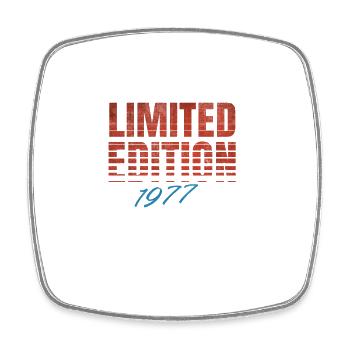 Limited Edition 1977 Vintage - Viereckiger Kühlschrankmagnet - Weiß - Vorne