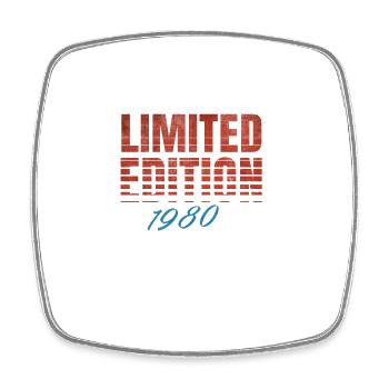 Limited Edition 1980 Vintage - Viereckiger Kühlschrankmagnet - Weiß - Vorne
