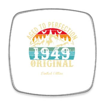 Aged to perfection 1949 original - Square fridge magnet - white - Front