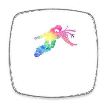 Boarder Girl Snowboarder Snowboard Ski Winter Sports - Square fridge magnet - white - Front