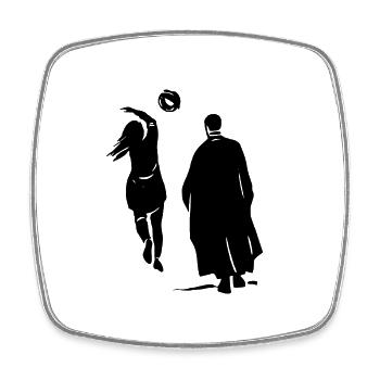 Iran Solidarity Uprising Demonstration Freedom - Square fridge magnet - white - Front