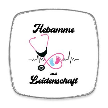 Hebamme aus Leidenschaft - Viereckiger Kühlschrankmagnet - Weiß - Vorne