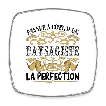 Paysagiste | le Meilleur cadeau Paysagiste - Magnet carré - blanc - Devant