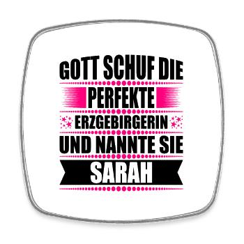 Erzgebirge Frau Namen Sachsen Sarah - Viereckiger Kühlschrankmagnet - Weiß - Vorne