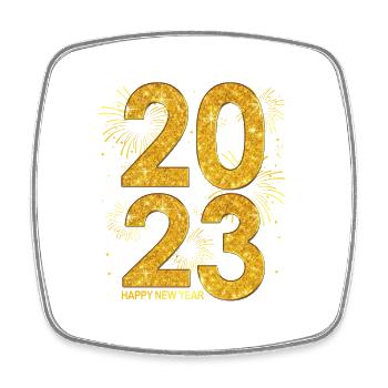 New Years Eve Countdown Party Celebration 2023 - Square fridge magnet - white - Front