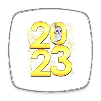 Countdown 2023 New Years Eve Party - New Year 202 - Square fridge magnet - white - Front