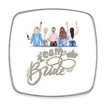 Bride bride wedding stag party bridesmaid party stag party - Square fridge magnet - white - Front