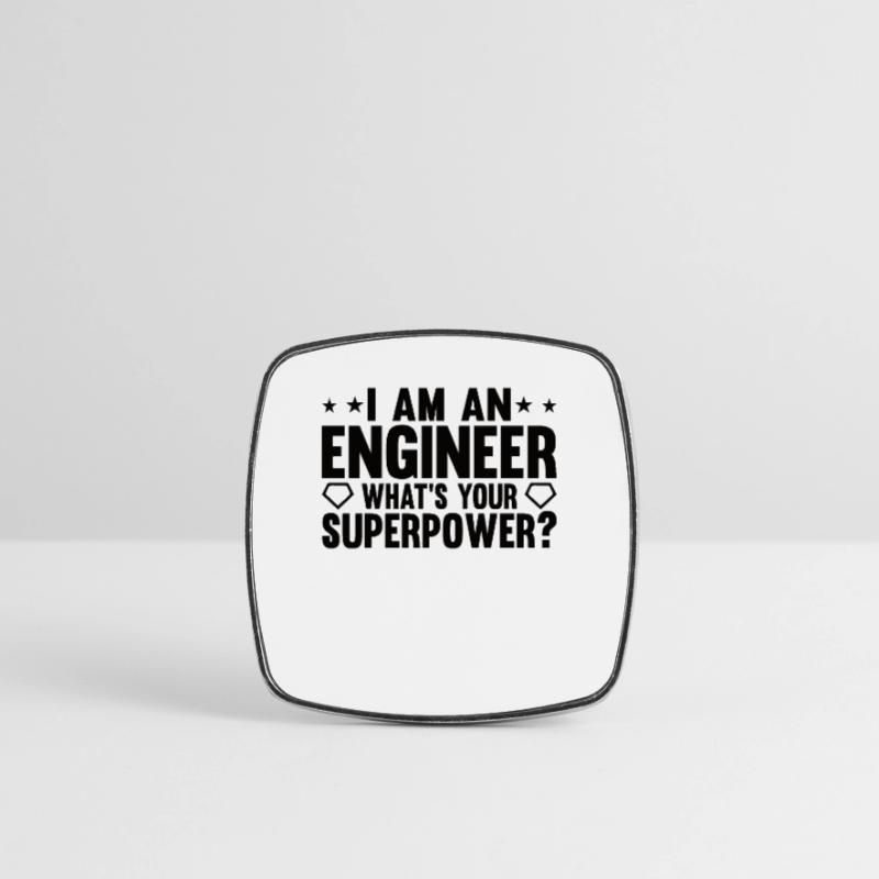 Engineer Brain Mechanical Engineering Electrical Engineering Math Square fridge magnet