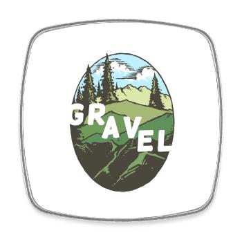 Gravel Natur vintage outdoor Wald Wiese Geschenk - Viereckiger Kühlschrankmagnet - Weiß - Vorne