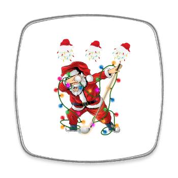 Dabbing Santa Claus Weihnachten Lustiger Golfer Santa G - Viereckiger Kühlschrankmagnet - Weiß - Vorne