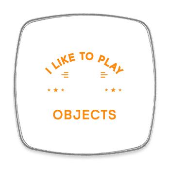 Knife Throwing Disc Gift Knife Thrower - Square fridge magnet - white - Front