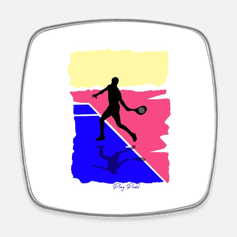 Padel Gift for padel players - Square fridge magnet - white
