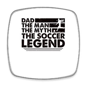 Father Football Dad Football Player - Square fridge magnet - white - Front