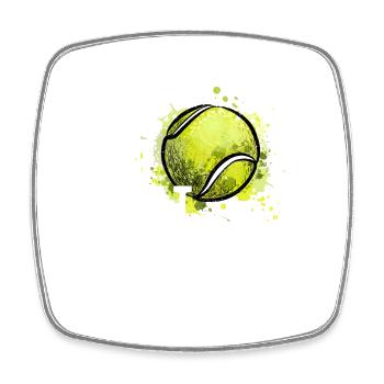Ball Sport Spieler Trainer Fan Schläger Liebe - Viereckiger Kühlschrankmagnet - Weiß - Vorne