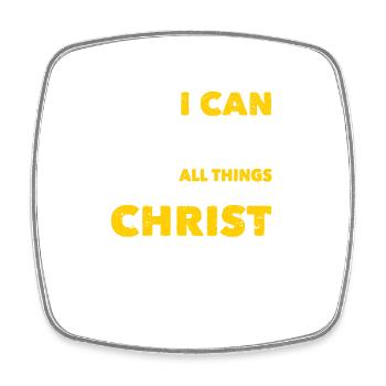 I can do all things through Christ who strengthens me - Square fridge magnet - white - Front