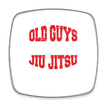 Jiu Jitsu brésilien Old Guys Roll BJJ Training Jiu - Magnet carré - blanc - Devant