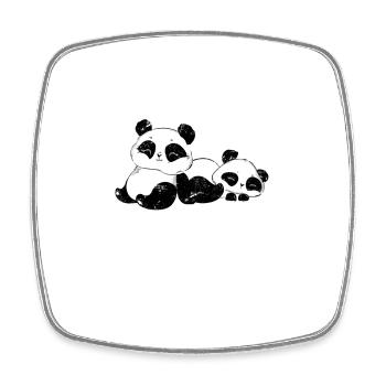 Cute Panda Lover Was Told There Would Be Pandas Pa - Square fridge magnet - white - Front