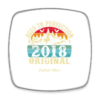 Vieilli À La Perfection 2018 Original - Magnet carré - blanc - Devant