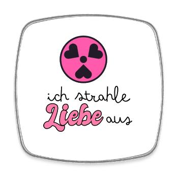Ich strahle Liebe aus - Viereckiger Kühlschrankmagnet - Weiß - Vorne