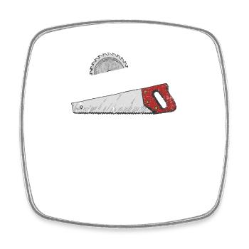 Charpentier Taux horaire Drôle de menuiserie menuiserie - Magnet carré - blanc - Devant