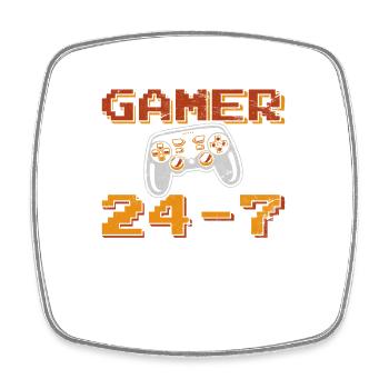 Gamer Funny Joueur de jeux vidéo 24-7 Gaming Kids Tea - Magnet carré - blanc - Devant