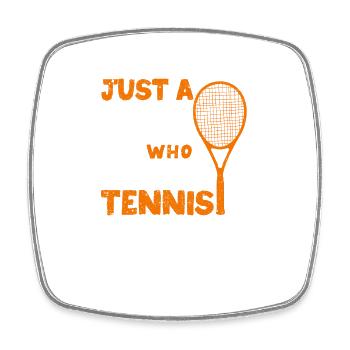 Funny Sports Player Lover Girls Just A Girl Who - Viereckiger Kühlschrankmagnet - Weiß - Vorne