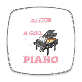 Music Piano Player Pianist Keyboardist Keyboard Pl - Viereckiger Kühlschrankmagnet - Weiß - Vorne