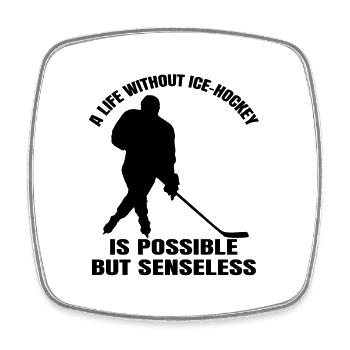 Équipe de hockey sur glace hockey sur glace cadeau de sports d’hiver - Magnet carré - blanc - Devant
