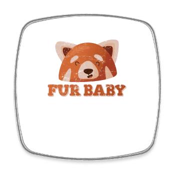 Panda Rouge pour bébé pandas roux zoologiste drôle de pand - Magnet carré - blanc - Devant