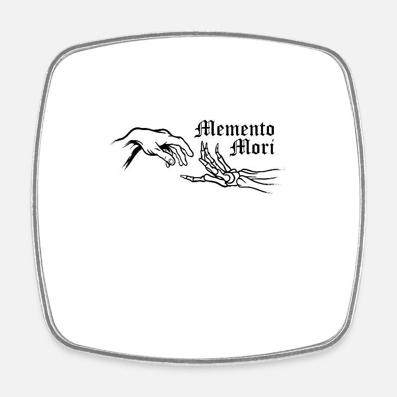 Memento Mori - Magnet carré - blanc